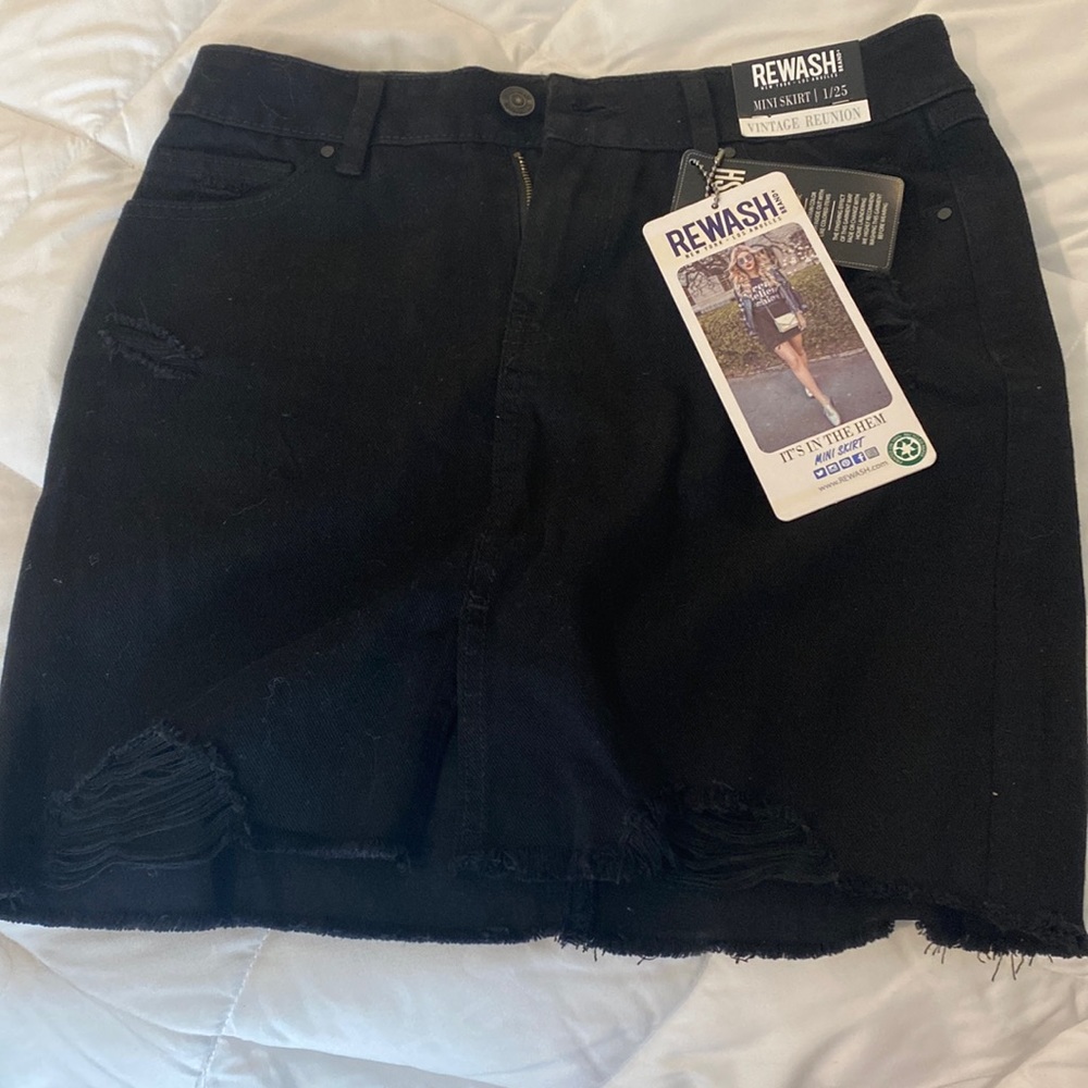 Denim mini skirt